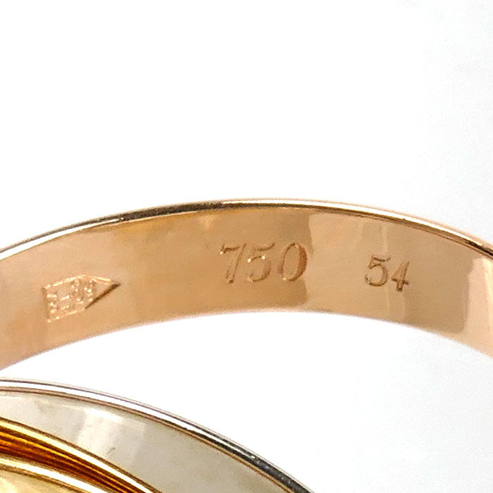 CARTIER カルティエ K18YG/PG/WG les must de Cartier トリニティ リング・指輪 14号 54 8.0g レディース【中古】【美品】