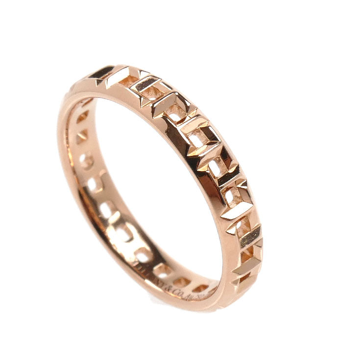 TIFFANY&Co. ティファニー K18PG ピンクゴールド Tトゥルー リング・指輪 10.5号 2.8g レディース【中古】