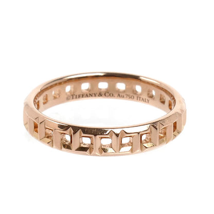 TIFFANY&Co. ティファニー K18PG ピンクゴールド Tトゥルー リング・指輪 10.5号 2.8g レディース【中古】