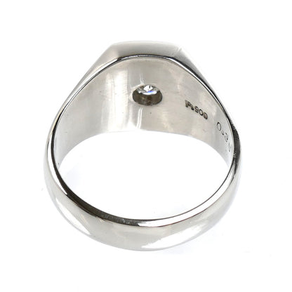Pt900プラチナ 印台 リング・指輪 ダイヤモンド0.35ct 20号 14.3g メンズ【中古】
