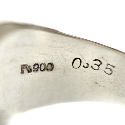 Pt900プラチナ 印台 リング・指輪 ダイヤモンド0.35ct 20号 14.3g メンズ【中古】