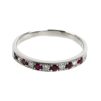 Pt900プラチナ リング・指輪 ルビー0.25ct ダイヤモンド0.15ct 18号 3.4g レディース【中古】【美品】