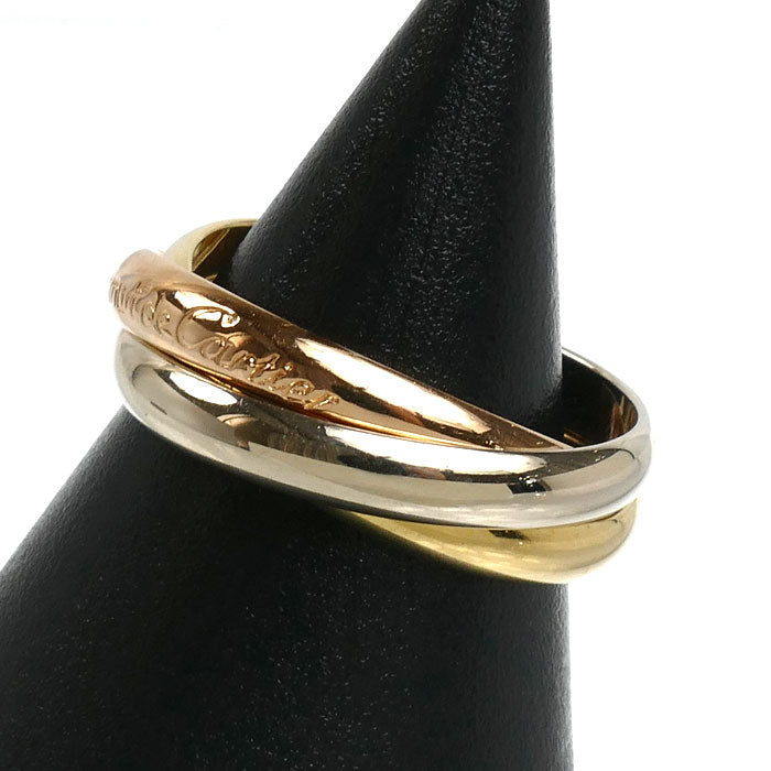 CARTIER カルティエ K18YG/PG/WG les must de Cartier トリニティ リング・指輪 19.5号 60 9.8g メンズ【中古】【美品】