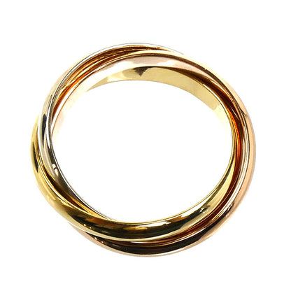 CARTIER カルティエ K18YG/PG/WG les must de Cartier トリニティ リング・指輪 19.5号 60 9.8g メンズ【中古】【美品】