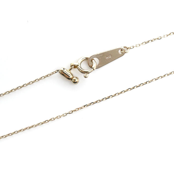 KASHIKEY カシケイ K18BG ネックレス ダイヤモンド0.20ct 1.5g ～45cm フリーチェーン ミル打ち レディース【中古】