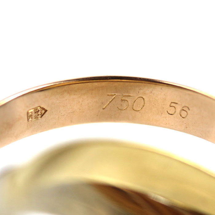 CARTIER カルティエ K18YG/PG/WG les must de Cartier トリニティ リング・指輪 16号 56 8.9g レディース【中古】