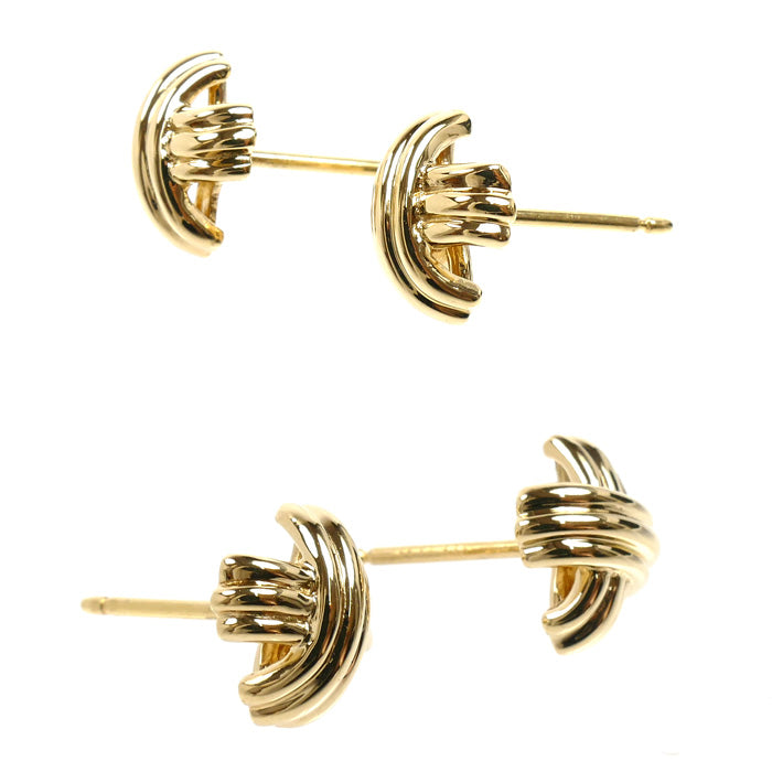 TIFFANY&Co. ティファニー K18YG イエローゴールド シグネチャー ピアス 3.4g レディース【中古】【美品】