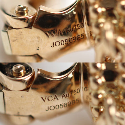Van Cleef & Arpels ヴァンクリーフ＆アーペル K18PG ピンクゴールド マジックアルハンブラ 2モチーフ マザーオブパール ピアス VCARP3SJ00 14.6g セミオーダー品 レディース【中古】【美品】