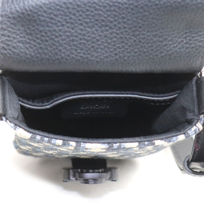 Dior ディオール オブリーク サドルバーティカルポーチ ショルダーバッグ ブラック 2ADCA44 ユニセックス【中古】【美品】