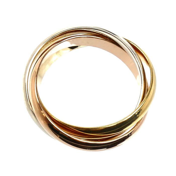 CARTIER カルティエ K18YG/PG/WG les must de Cartier トリニティ リング・指輪 14号 54 8.0g レディース【中古】【美品】