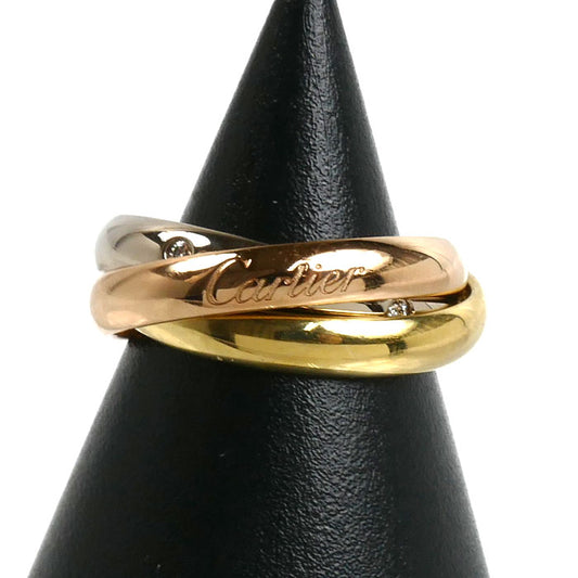 CARTIER カルティエ K18YG/PG/WG トリニティ 5Pダイヤ リング・指輪 B4236453 ダイヤモンド 13号 53 9.7g レディース【中古】【美品】