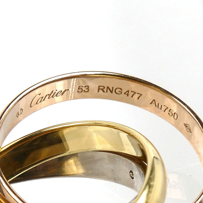 CARTIER カルティエ K18YG/PG/WG トリニティ 5Pダイヤ リング・指輪 B4236453 ダイヤモンド 13号 53 9.7g レディース【中古】【美品】