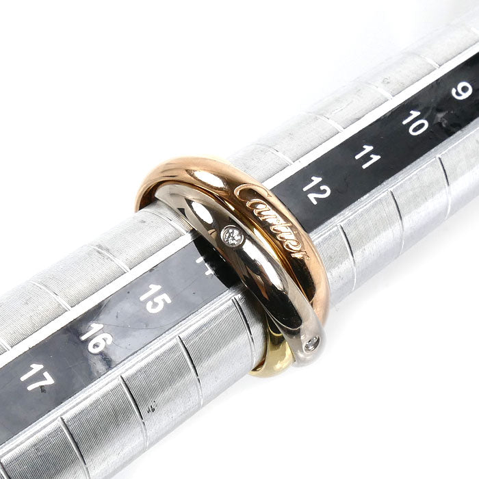 CARTIER カルティエ K18YG/PG/WG トリニティ 5Pダイヤ リング・指輪 B4236453 ダイヤモンド 13号 53 9.7g レディース【中古】【美品】
