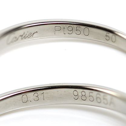 CARTIER カルティエ Pt950プラチナ ソリテール1895 ウェディング リング・指輪 N4807950 ダイヤモンド0.31ct 10号 50 2.6g レディース【中古】【美品】