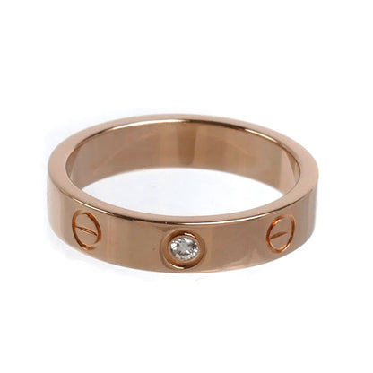 CARTIER カルティエ K18PG ピンクゴールド ミニラブ 1Pダイヤ リング・指輪 B4050751 ダイヤモンド 11号 51 4.4g レディース【中古】【美品】