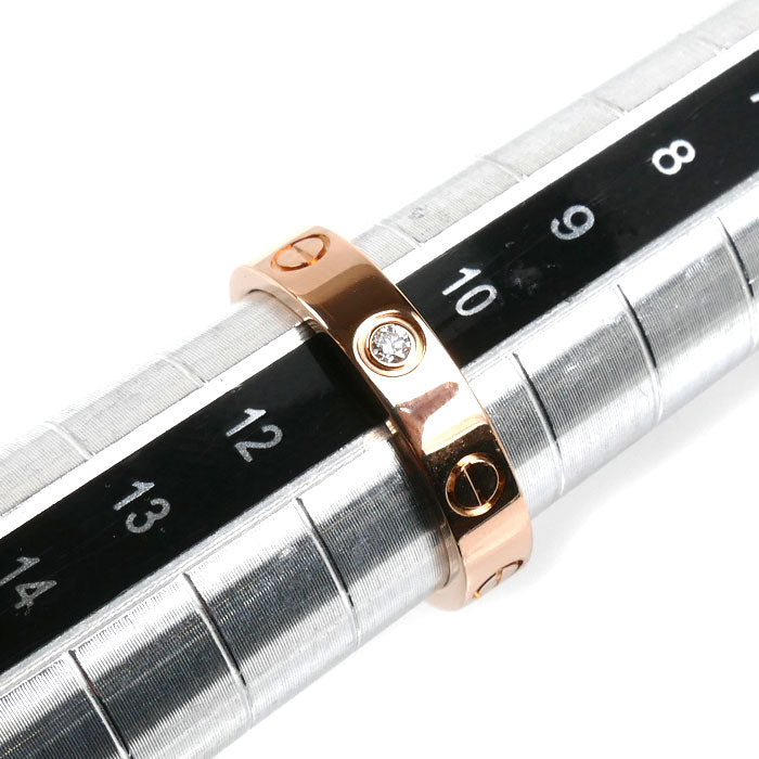 CARTIER カルティエ K18PG ピンクゴールド ミニラブ 1Pダイヤ リング・指輪 B4050751 ダイヤモンド 11号 51 4.4g レディース【中古】【美品】