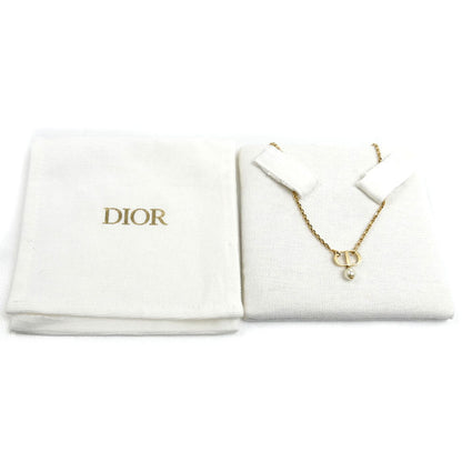 Dior ディオール フェイクパール メタル Petit CD ネックレス N1390PTCRS_D301 38/42cm レディース【中古】