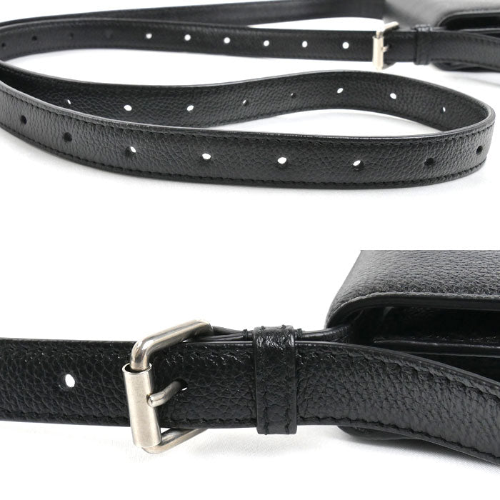 BALENCIAGA バレンシアガ ゴースト フォンホルダー ショルダーバッグ ブラック 618868 ユニセックス【中古】