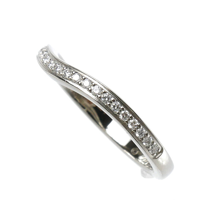 CARTIER カルティエ Pt950プラチナ バレリーナ カーブ ウェディング リング・指輪 B4093048 ダイヤモンド 8号 48 2.9g レディース【中古】【美品】