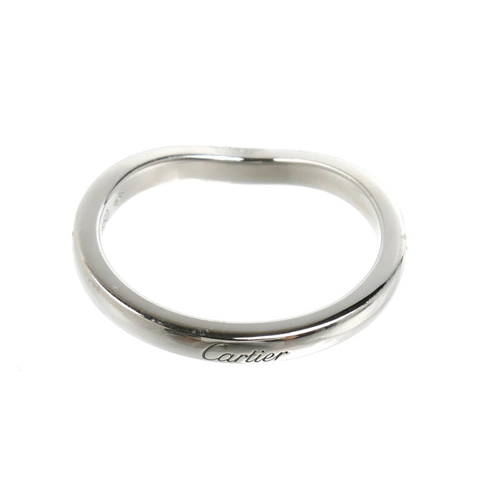 CARTIER カルティエ Pt950プラチナ バレリーナ カーブ ウェディング リング・指輪 B4093048 ダイヤモンド 8号 48 2.9g レディース【中古】【美品】