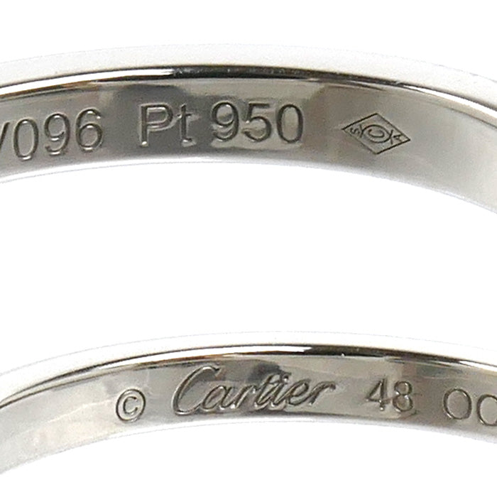 CARTIER カルティエ Pt950プラチナ バレリーナ カーブ ウェディング リング・指輪 B4093048 ダイヤモンド 8号 48 2.9g レディース【中古】【美品】