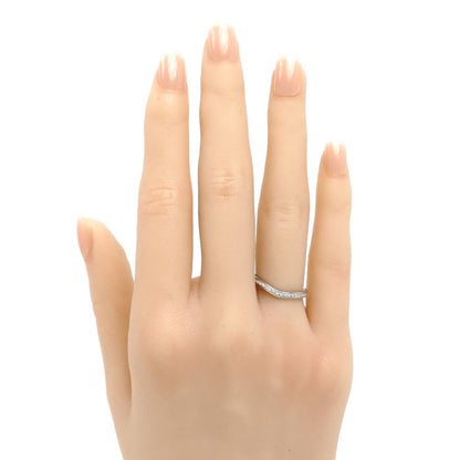 CARTIER カルティエ Pt950プラチナ バレリーナ カーブ ウェディング リング・指輪 B4093048 ダイヤモンド 8号 48 2.9g レディース【中古】【美品】