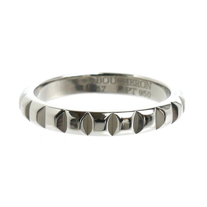 Boucheron ブシュロン Pt950プラチナ キャトル クルドパリ ミディアム リング・指輪 JAL00109 7号 47 4.1g レディース【中古】【美品】