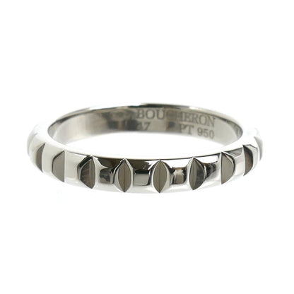Boucheron ブシュロン Pt950プラチナ キャトル クルドパリ ミディアム リング・指輪 JAL00109 7号 47 4.1g レディース【中古】【美品】