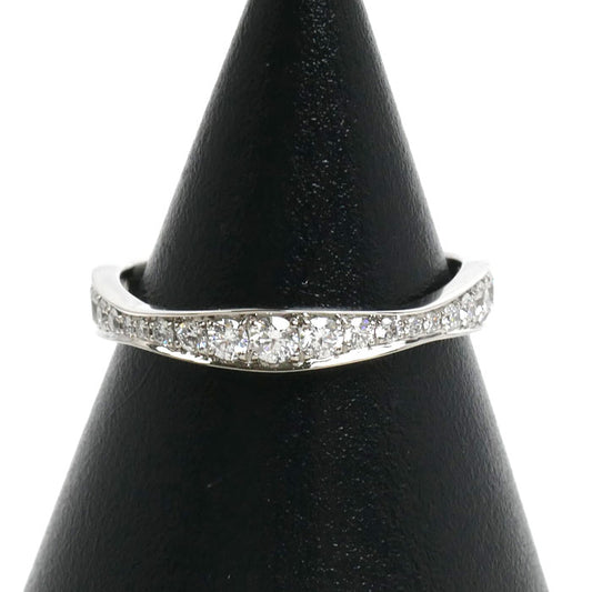 HARRY WINSTON ハリーウィンストン Pt950プラチナ パヴェ ウェーブ リング・指輪 WBDPPVWAFT-055 ダイヤモンド 10号 50 3.0g レディース【中古】【美品】