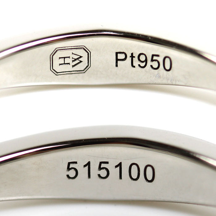 HARRY WINSTON ハリーウィンストン Pt950プラチナ パヴェ ウェーブ リング・指輪 WBDPPVWAFT-055 ダイヤモンド 10号 50 3.0g レディース【中古】【美品】