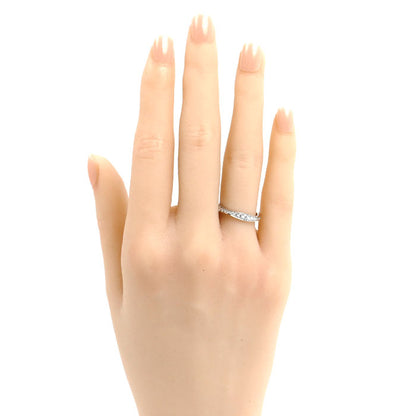 HARRY WINSTON ハリーウィンストン Pt950プラチナ パヴェ ウェーブ リング・指輪 WBDPPVWAFT-055 ダイヤモンド 10号 50 3.0g レディース【中古】【美品】