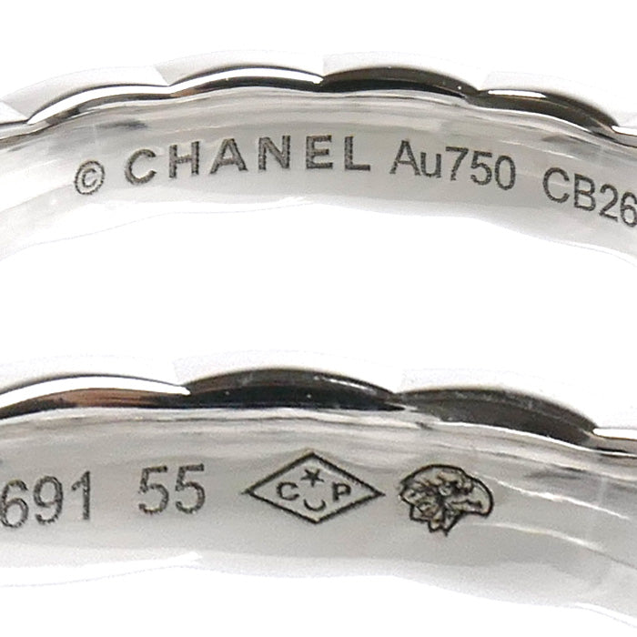 CHANEL シャネル K18WG ホワイトゴールド ココクラッシュ リング・指輪 J11793 14.5号 55 4.0g レディース【中古】【美品】