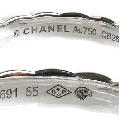 CHANEL シャネル K18WG ホワイトゴールド ココクラッシュ リング・指輪 J11793 14.5号 55 4.0g レディース【中古】【美品】