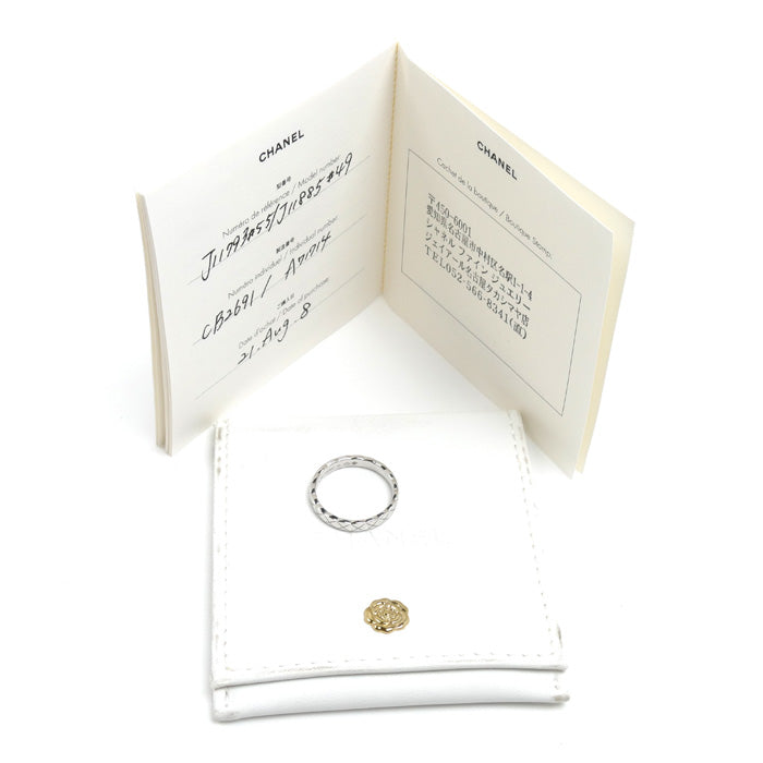 CHANEL シャネル K18WG ホワイトゴールド ココクラッシュ リング・指輪 J11793 14.5号 55 4.0g レディース【中古】【美品】
