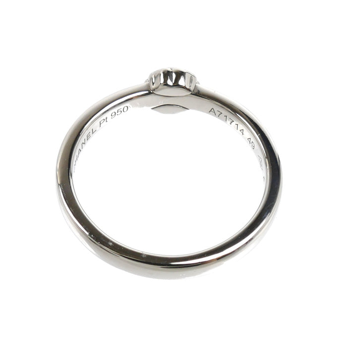 CHANEL シャネル Pt950プラチナ カメリア リング・指輪 J11885 ダイヤモンド 8.5号 49 3.5g レディース【中古】【美品】