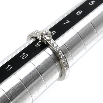 CHANEL シャネル Pt950プラチナ カメリア リング・指輪 J11885 ダイヤモンド 8.5号 49 3.5g レディース【中古】【美品】