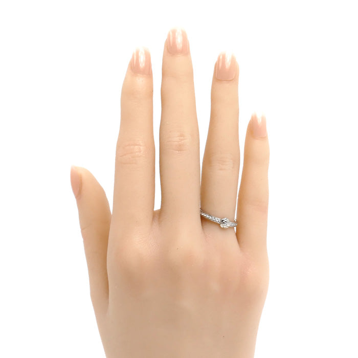CHANEL シャネル Pt950プラチナ カメリア リング・指輪 J11885 ダイヤモンド 8.5号 49 3.5g レディース【中古】【美品】