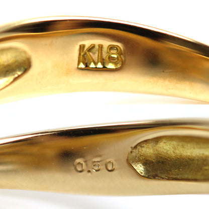 K18YG イエローゴールド リング・指輪 ダイヤモンド0.50ct 11号 3.3g レディース【中古】