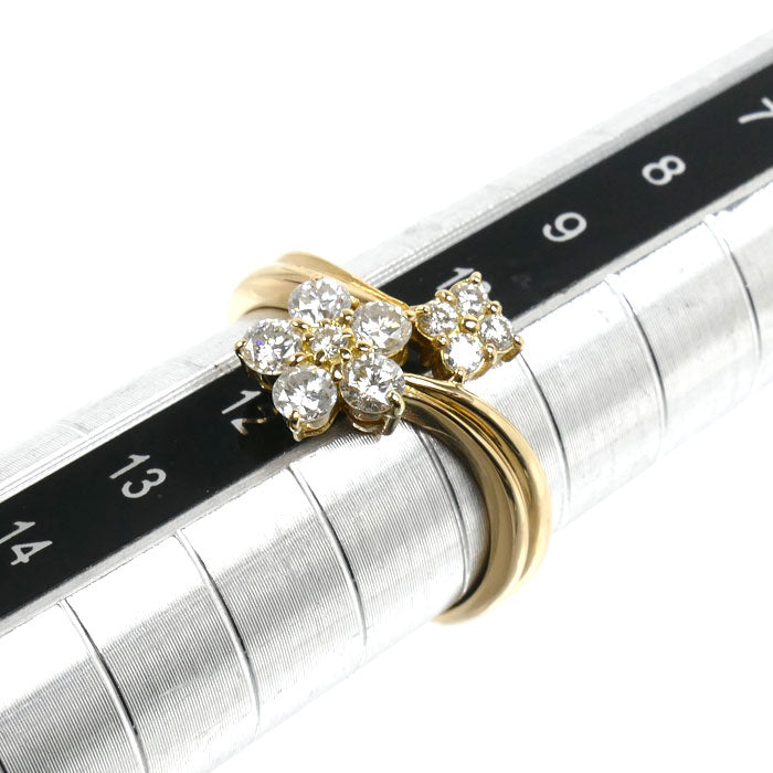 K18YG イエローゴールド リング・指輪 ダイヤモンド0.50ct 11号 3.3g レディース【中古】