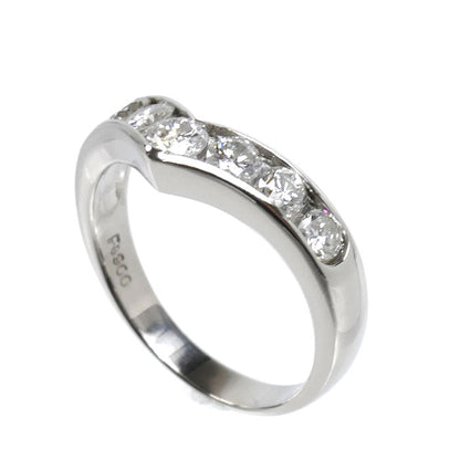 Pt900プラチナ リング・指輪 ダイヤモンド1.04ct 16号 5.9g V字 レディース【中古】【美品】