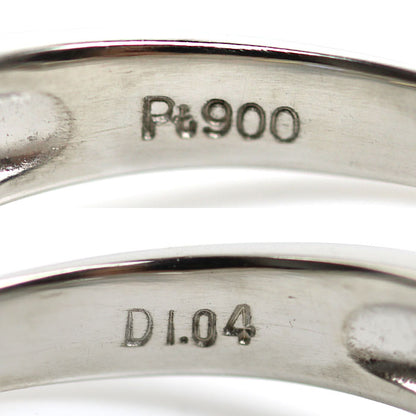 Pt900プラチナ リング・指輪 ダイヤモンド1.04ct 16号 5.9g V字 レディース【中古】【美品】