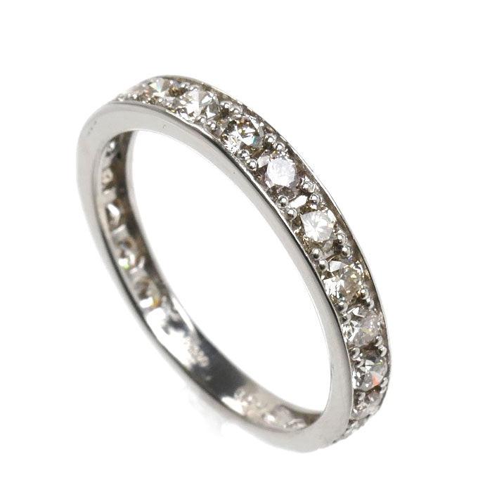 Pt900プラチナ エタニティ リング・指輪 ダイヤモンド1.00ct 15号 2.9g レディース【中古】