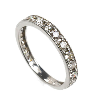Pt900プラチナ エタニティ リング・指輪 ダイヤモンド1.00ct 15号 2.9g レディース【中古】