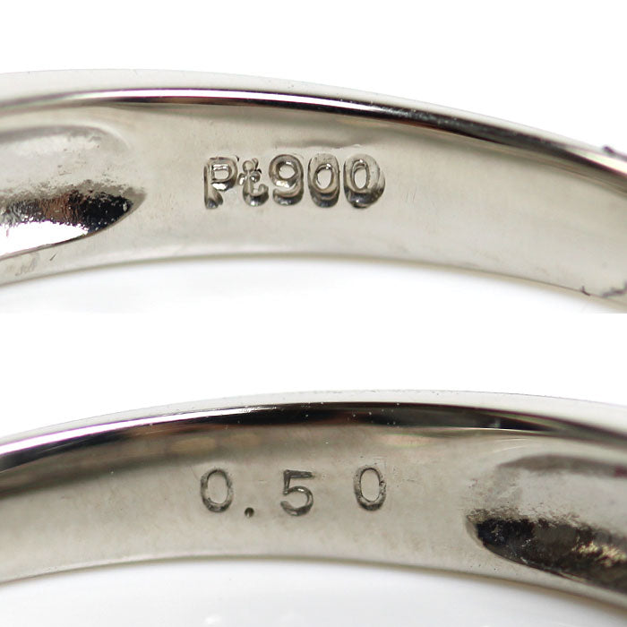Pt900プラチナ リング・指輪 ダイヤモンド0.50ct 11.5号 4.1g レディース【中古】
