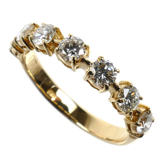 K18YG イエローゴールド リング・指輪 ダイヤモンド0.78ct 12号 2.5g レディース【中古】【美品】