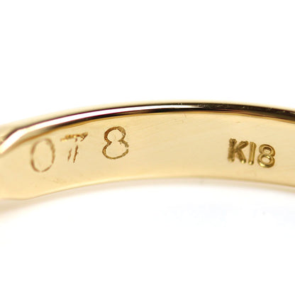K18YG イエローゴールド リング・指輪 ダイヤモンド0.78ct 12号 2.5g レディース【中古】【美品】