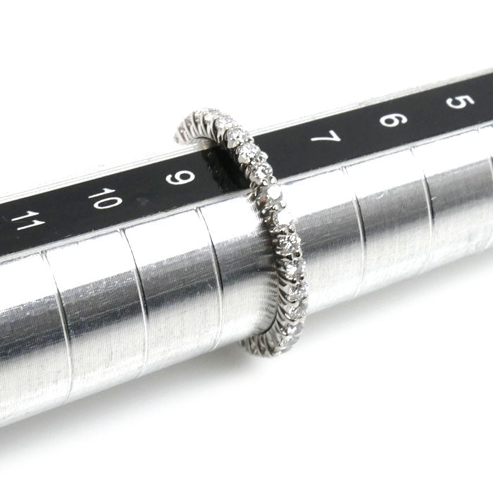 Pt900プラチナ フルエタニティ リング・指輪 ダイヤモンド0.64ct 8号 2.4g レディース【中古】【美品】