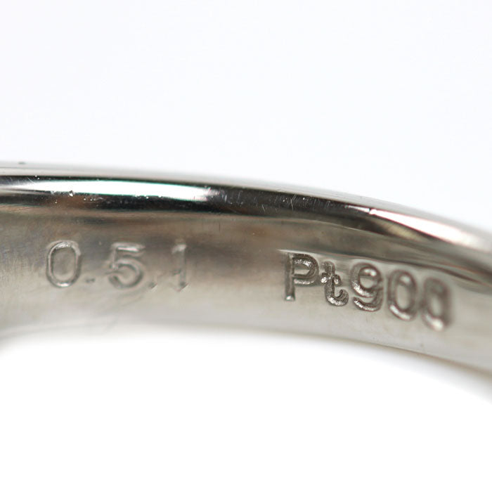 Pt900プラチナ リング・指輪 ダイヤモンド0.51ct 12号 7.2g レディース【中古】【美品】