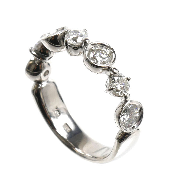 K18WG ホワイトゴールド リング・指輪 ダイヤモンド1.00ct 13号 5.6g レディース【中古】