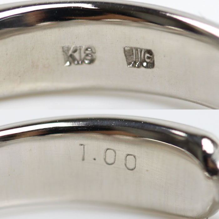 K18WG ホワイトゴールド リング・指輪 ダイヤモンド1.00ct 13号 5.6g レディース【中古】
